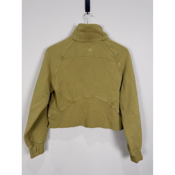Lululemon Scuba Oversized Half Zip Pullover Sweatshirt Khaki Green XS S - Picture 6 of 11